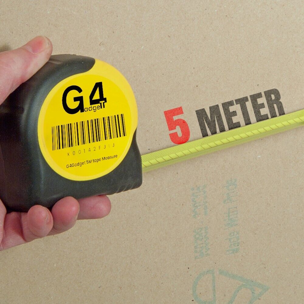 5 Meter Retractable Tape Measure Griplock Imperial Metric Measuring ...