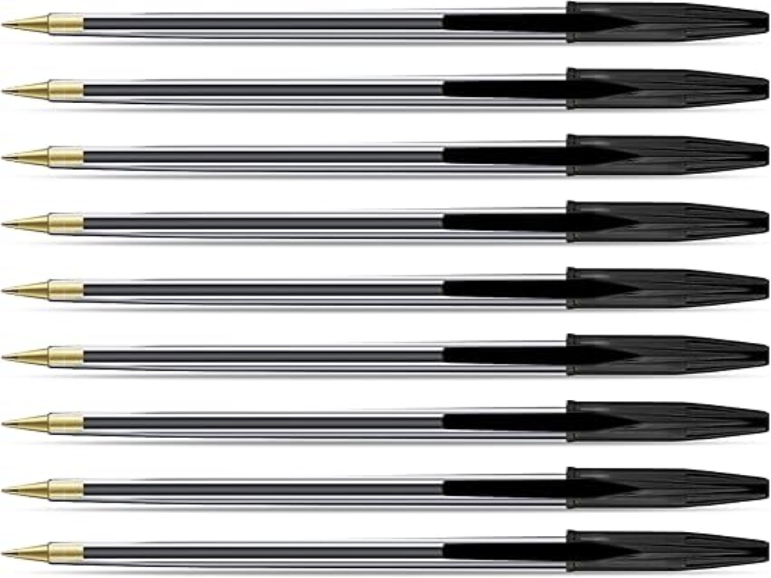 Pack Of 50 Blue Ballpoint Pens - Medium Tip, Smooth Writing For Office, School & Home Use