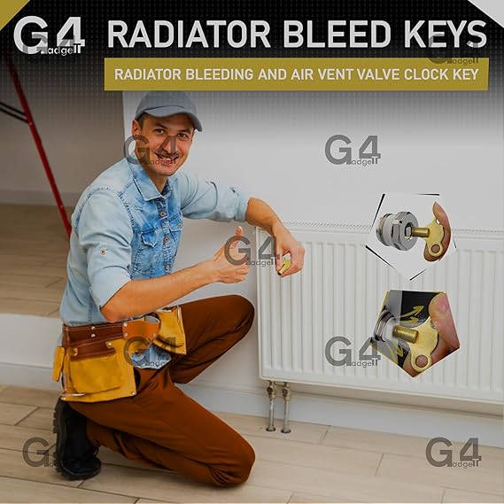 Lock N Key Radiator 2 Brass Radiator Keys - Rad Bleed Vent Air Lock Key Plumbers Valve Key ...