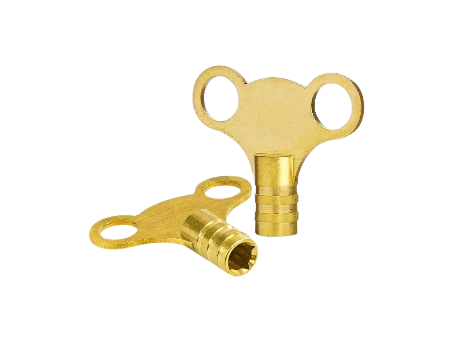 2 Brass Radiator Keys - Rad Bleed Vent Air Lock Key Plumbers Valve Key